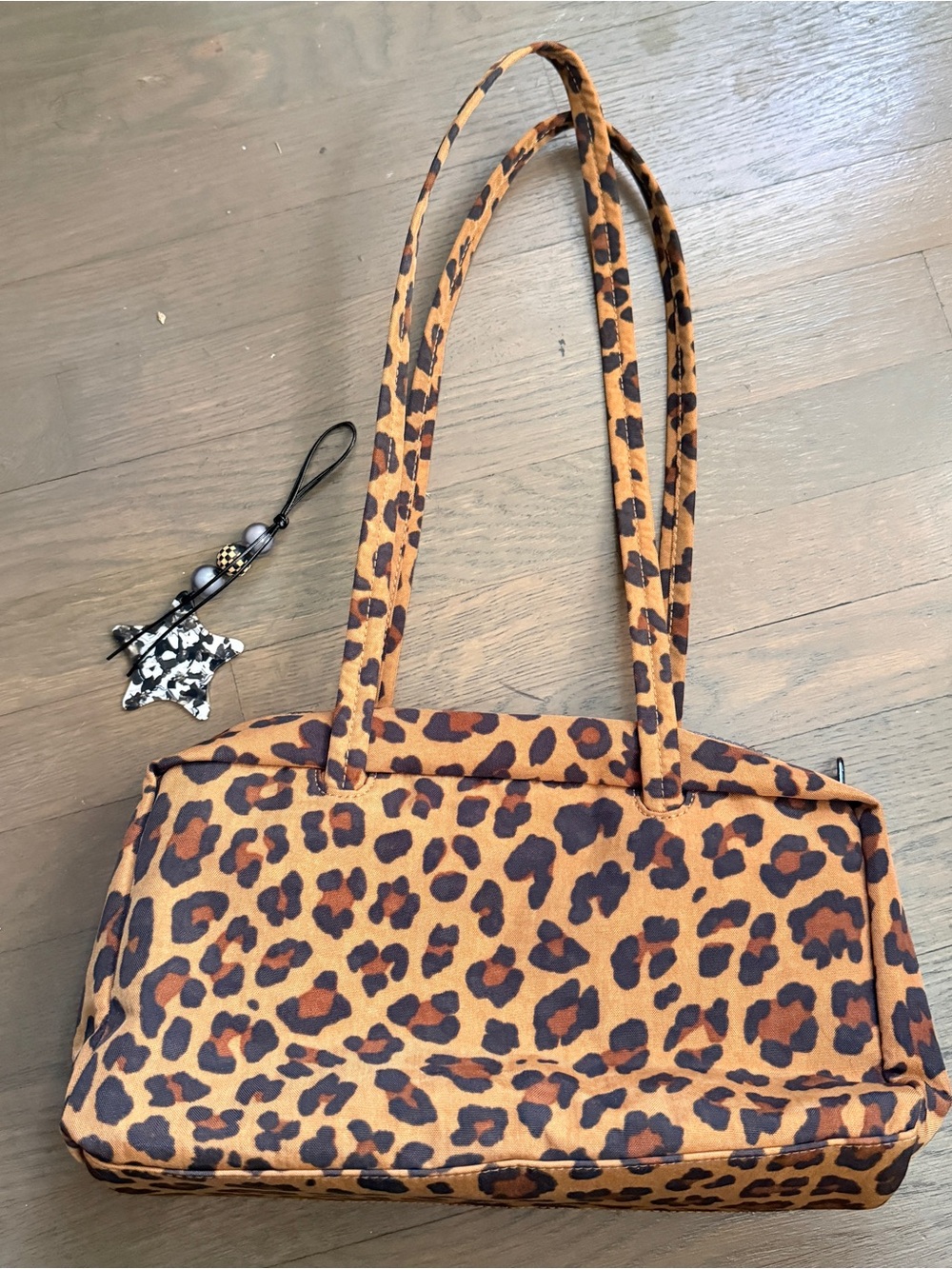 Baggu Leopard Nylon bowler shoulder bag